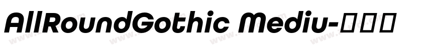 AllRoundGothic Mediu字体转换